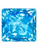 Princess Square 10mm, Dark Aquamarine