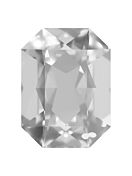 Octagon 40x30mm Crystal