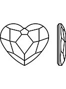 Heart Strassstein 10mm Crystal AB F