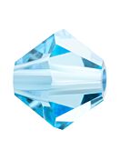 Bicone Glasschliffperle 3mm Aquamarine