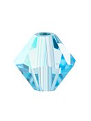 Bicone Glasschliffperle 3mm Aquamarine AB