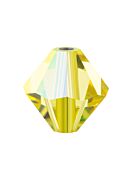 Bicone Glasschliffperle 3mm Jonquil AB