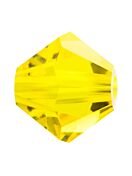 Bicone Glasschliffperle 3mm Citrine