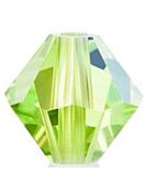 Bicone Glasschliffperle 4mm Limecicle AB