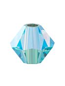 Bicone Glasschliffperle 4mm Aqua Bohemica AB 2x