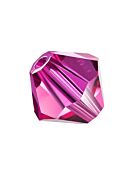 Bicone Glasschliffperle 4mm Fuchsia