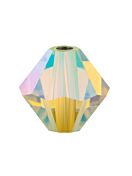 Bicone Glasschliffperle 4mm Jonquil AB 2x