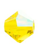 Bicone Glasschliffperle 4mm Citrine AB