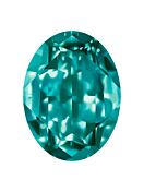 Oval 12x10mm Blue Zircon