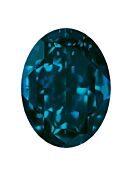 Oval 14x10mm Denim Blue