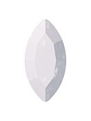 Navette 6x3mm White Opal