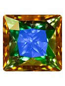 Princess Square 8mm Crystal Bermuda Blue