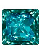 Princess Square 8mm Blue Zircon