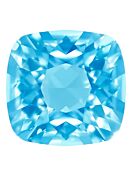 Round Square 8mm, Dark Aquamarine