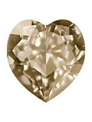 Antique Heart 6.6x6mm Crystal Golden Shadow