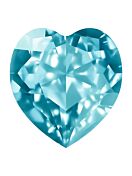 Antique Heart 15.5x14mm Aquamarine