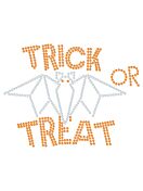 Halloween Hotfix Strassmotiv "Trick or Treat" 168x127mm