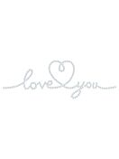 Hotfix Strassmotiv "Love you" 179x60mm Crystal HF