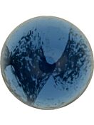 Glas Cabochon Rund 5mm blue white marbled