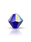 Bicone Glasschliffperle 3mm Cobalt Blue AB