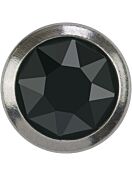 Xirius Rose Framed Hotfix Strass ss20 Jet Hematite HF Silver Ring (SR)