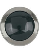 Framed Cabochon Hotfix Halb-Perle ss34 Jet Hematite HF Gun Metal Ring (GM)