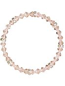 Glitzerndes Crystal Strass Armband Damen, Durchmesser 5,5cm, Light Rose White Bronze