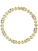 Glitzerndes Crystal Strass Armband Damen, Durchmesser 5,5cm, Jonquil White Bronze