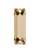 Baguette Aufnähstrass flach 2 Loch 18x6mm Crystal Golden Shadow