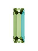 Baguette Aufnähstrass flach 2 Loch 18x6mm Peridot