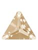 Triangle Aufnähstrass flach 3 Loch 12mm Crystal Golden Shadow