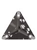 Triangle Aufnähstrass flach 3 Loch 12mm Black Diamond