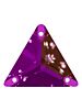 Triangle Aufnähstrass flach 3 Loch 16mm Amethyst