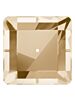 Square Aufnähstrass flach 1 Loch 8mm Crystal Golden Shadow