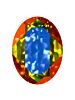 Oval 14x10mm Crystal Bermuda Blue