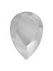 Drop 14x10mm Crystal Comet Argent Light