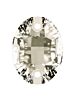 Oval Aufnähstrass flach 2 Loch 16x11mm Crystal Satin