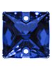 Square Aufnähstrass flach 2 Loch 16mm Sapphire