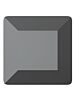 Maxima Square 211 2x2mm Jet Hematite F