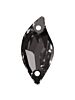 Leaf Aufnähstrass flach 2 Loch 20x10mm Black Diamond