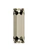 Baguette Aufnähstrass flach 2 Loch 18x6mm Crystal Satin