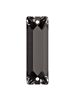 Baguette Aufnähstrass flach 2 Loch 18x6mm Black Diamond