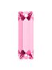 Baguette Aufnähstrass flach 2 Loch 18x6mm Light Rose